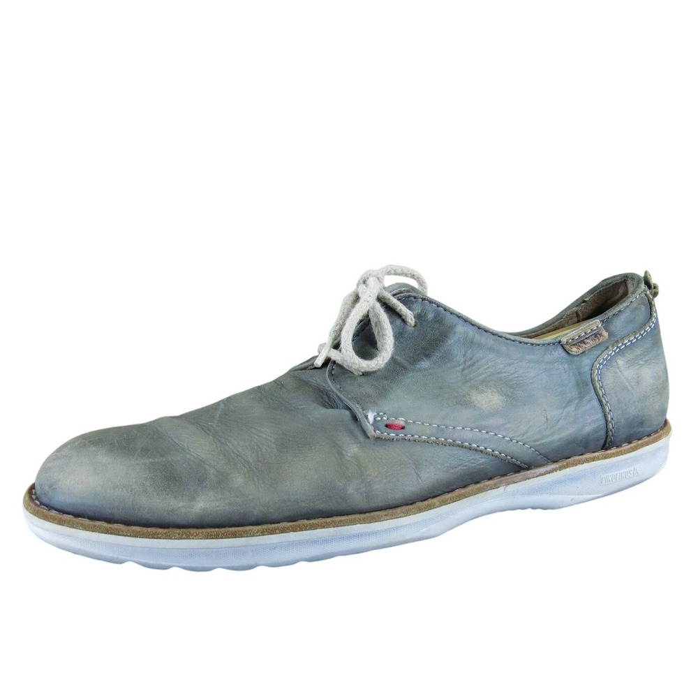 Pikolinos Men's Casual Shoes Gray Leather Size 44 M‎ Lace-Up Comfortable